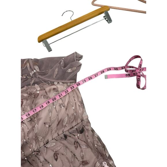 Ever Pretty Modest Light Pink Sequin Dress Gown Fairy Wedding Womens 7XL New - Picture 7 of 7